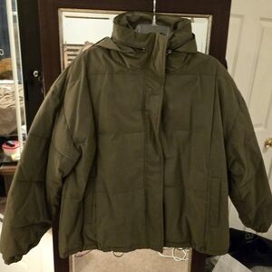 Unisex Olive Green Puffer Jacket, NWT, M